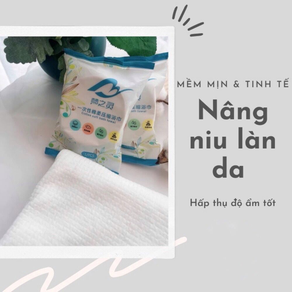 Combo 3 khăn tắm dạng nén du lịch (140x70)
