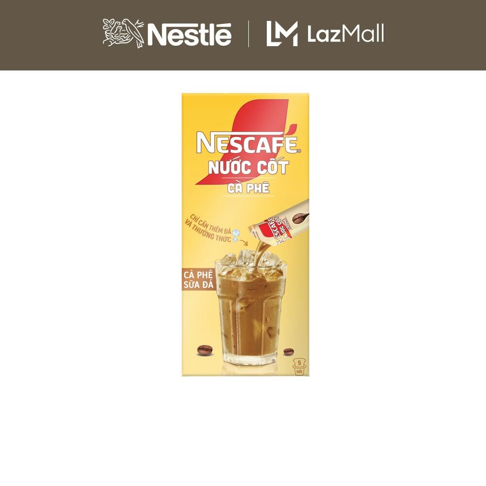 [ƯU ĐÃI THÁNG 7] NESCAFÉ Nước Cốt Cà Phê vị Café Sữa Đá (Hộp 5 Gói)-FUJJI