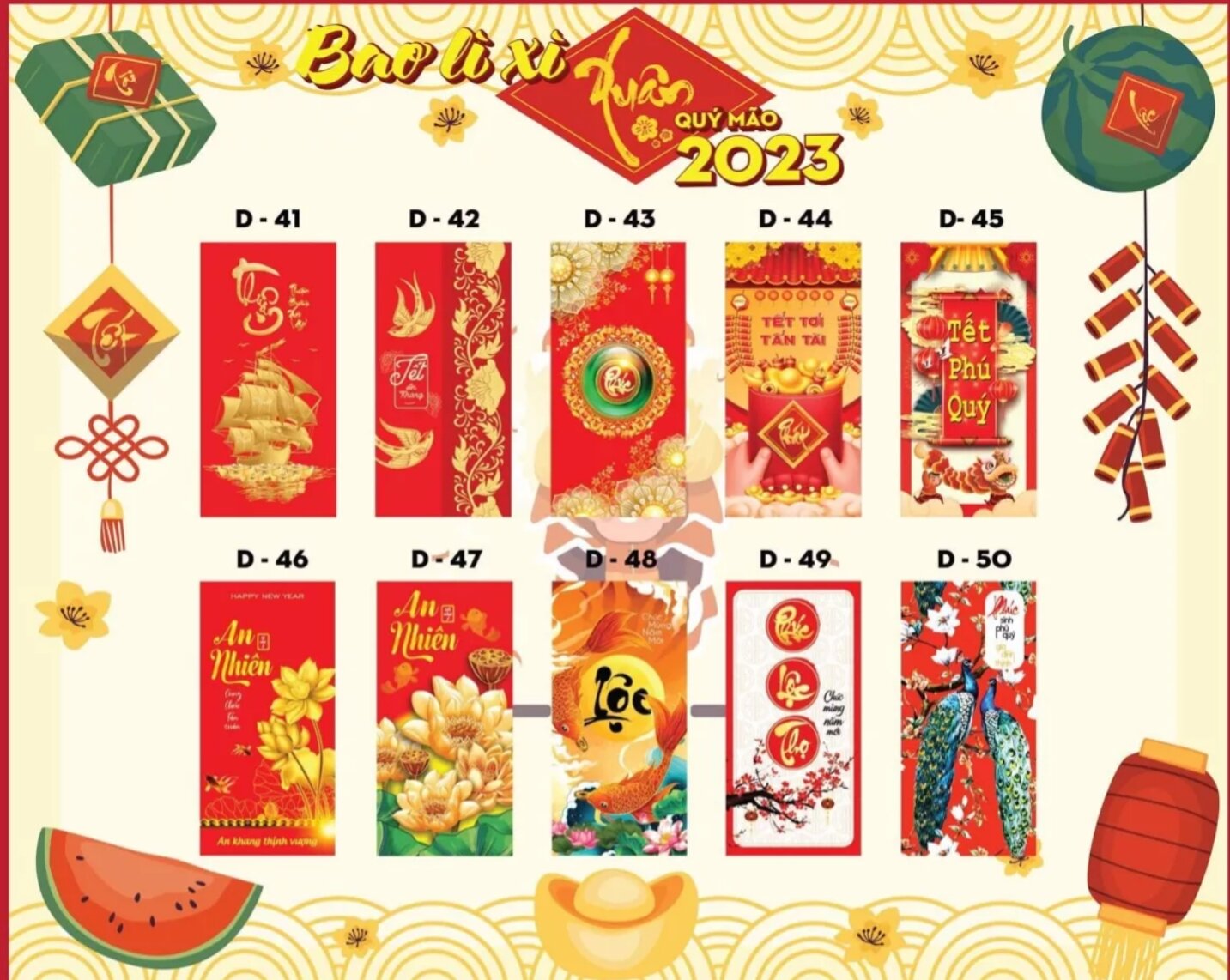 Combo 10 bao lì xì Tết 2023