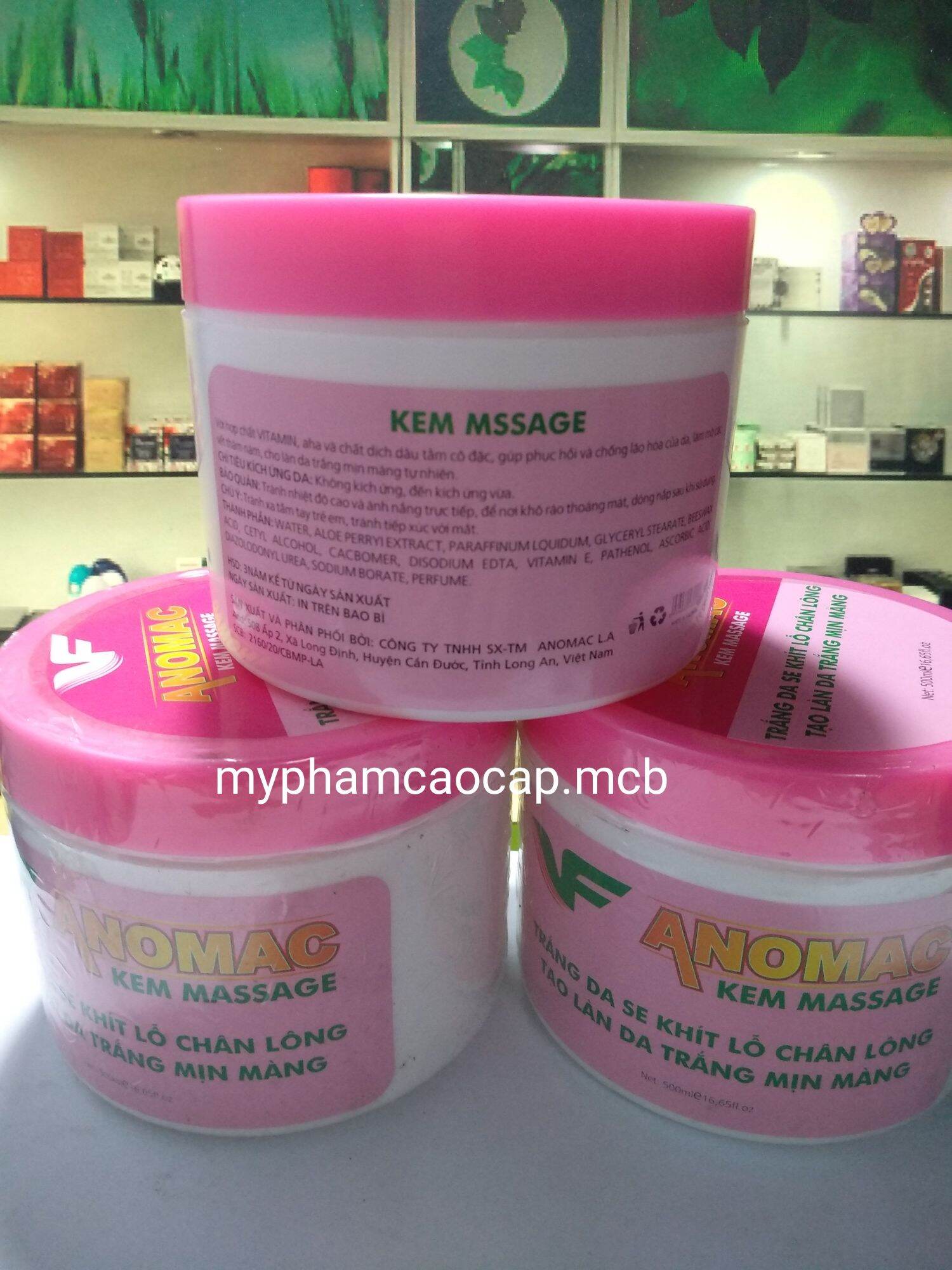 Kem massage mặt dưỡng trắng mịn da Anomac 500g