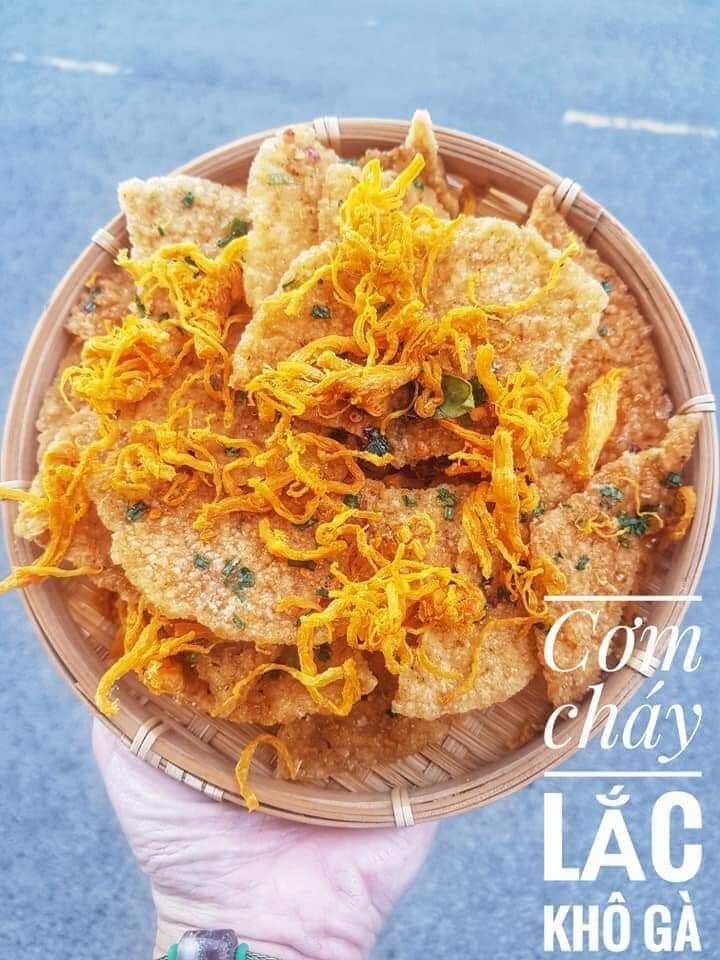 CƠM CHÁY MẮM HÀNH LẮC KHÔ GÀ ( túi zip 500g)