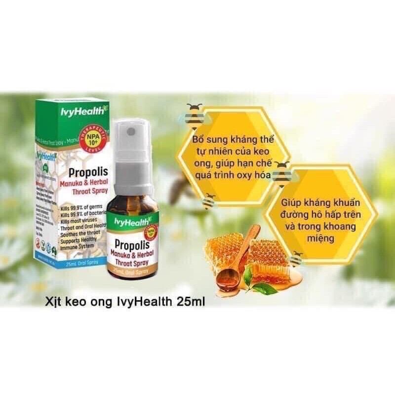 Xịt Thông Mũi Họng Cho Bé Ivy Propolis