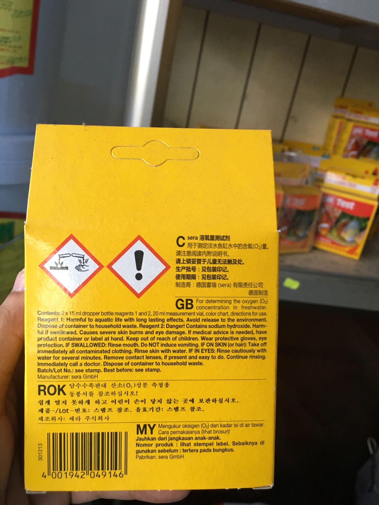 Test O2 đo oxy trong nước sera 1 bộ cho tôm cá