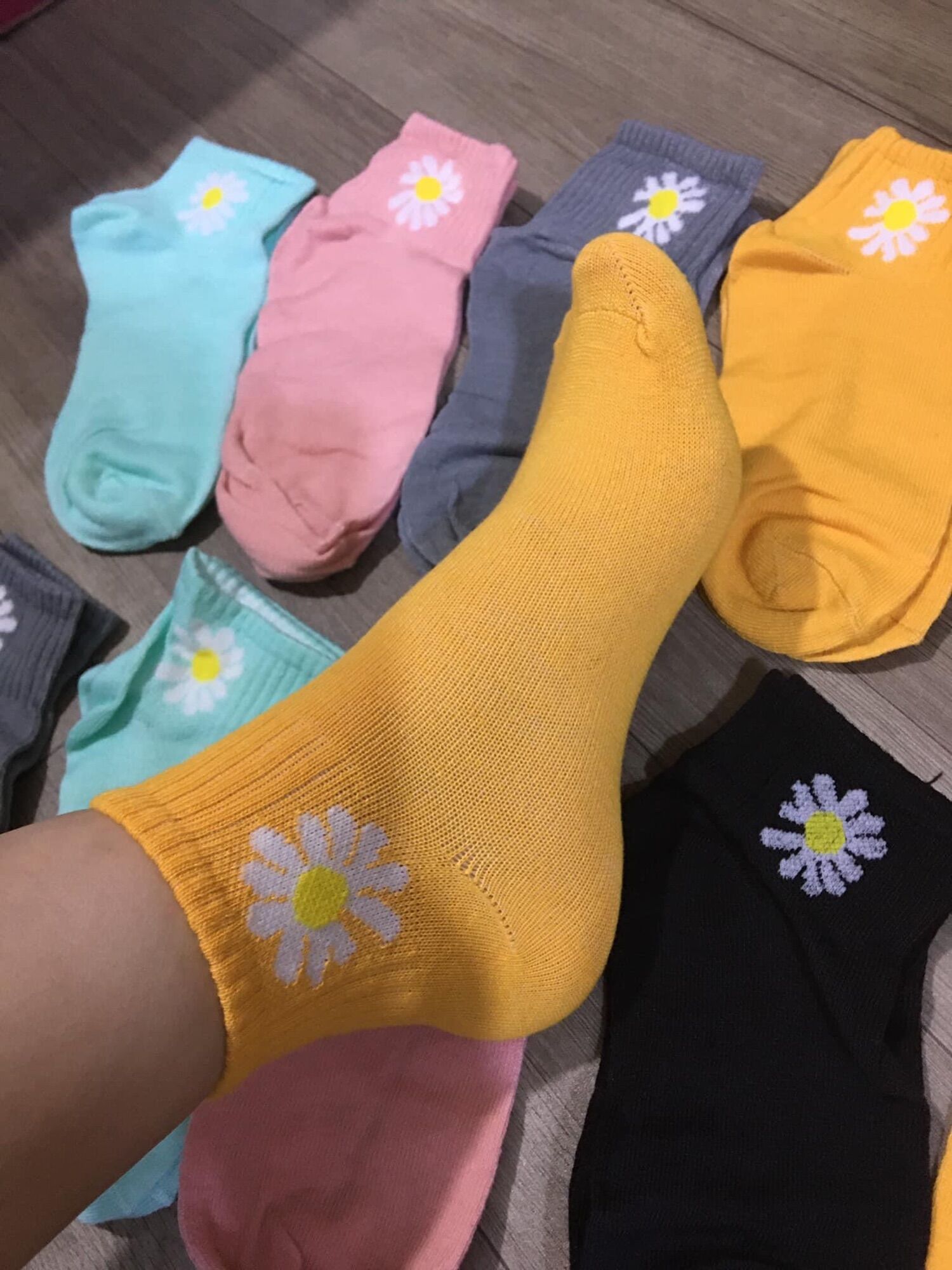 Set 10 đôi tất - vớ gấu - hoa cúc đẹp