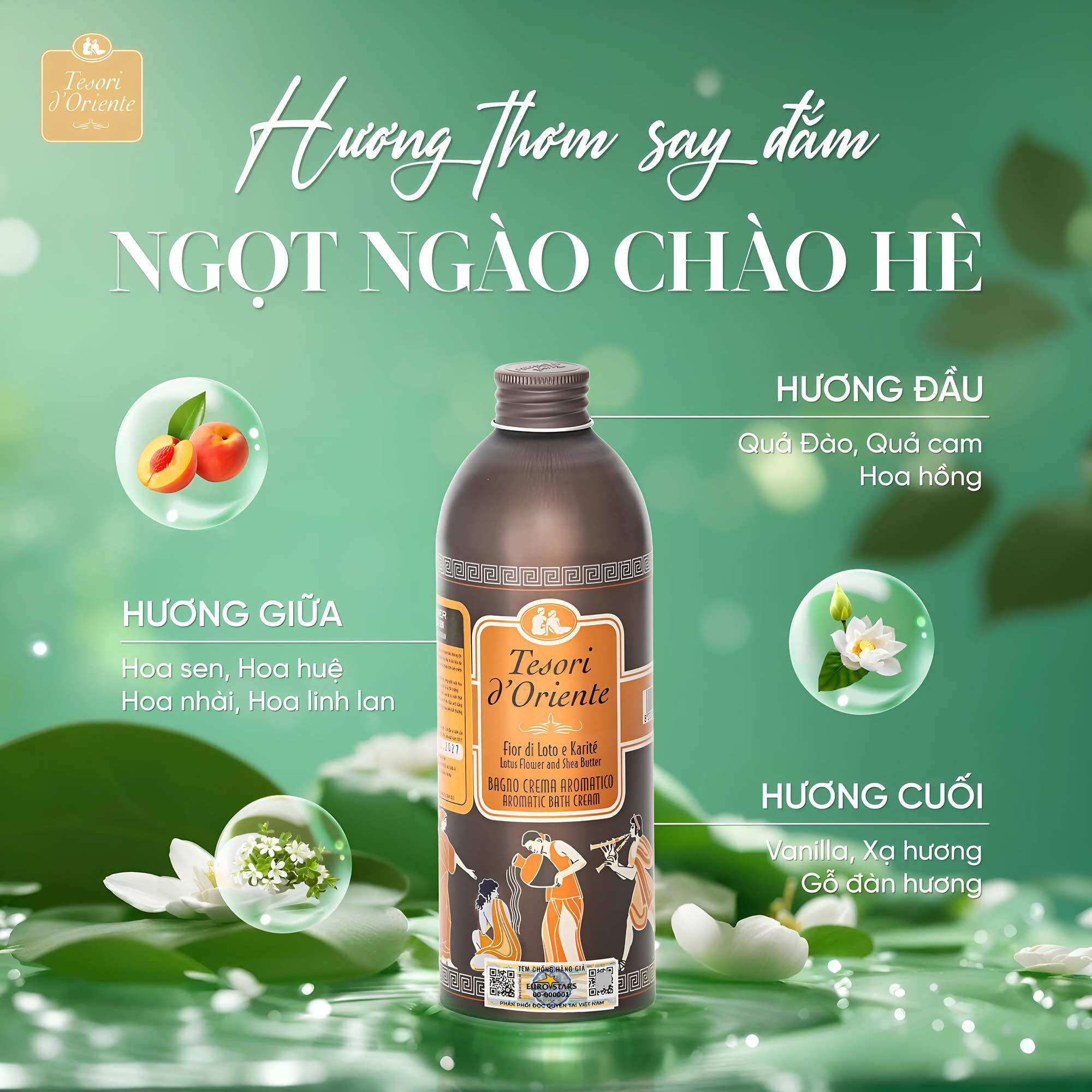 Sữa Tắm Nước Hoa Tesori d'Oriente 250ml Shower Cream