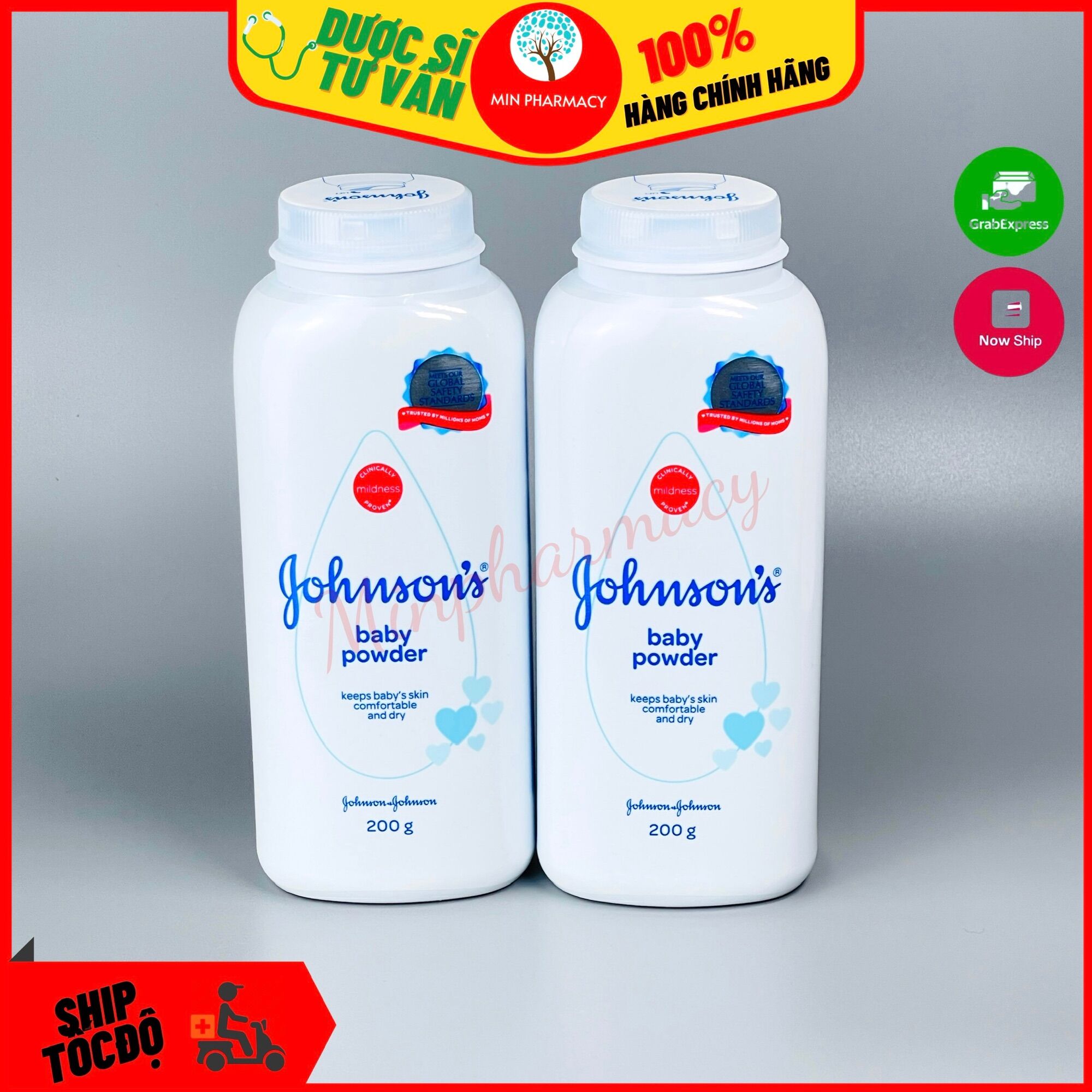 Phấn Thơm Em Bé Johnsons baby powder màu trắng 200g - Minpharmacy