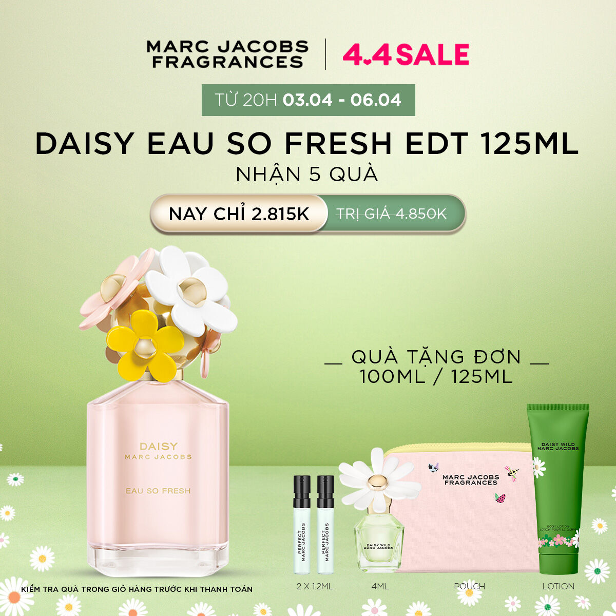 Nước hoa Nữ Marc Jacobs DAISY Eau so Fresh EDT 125ml