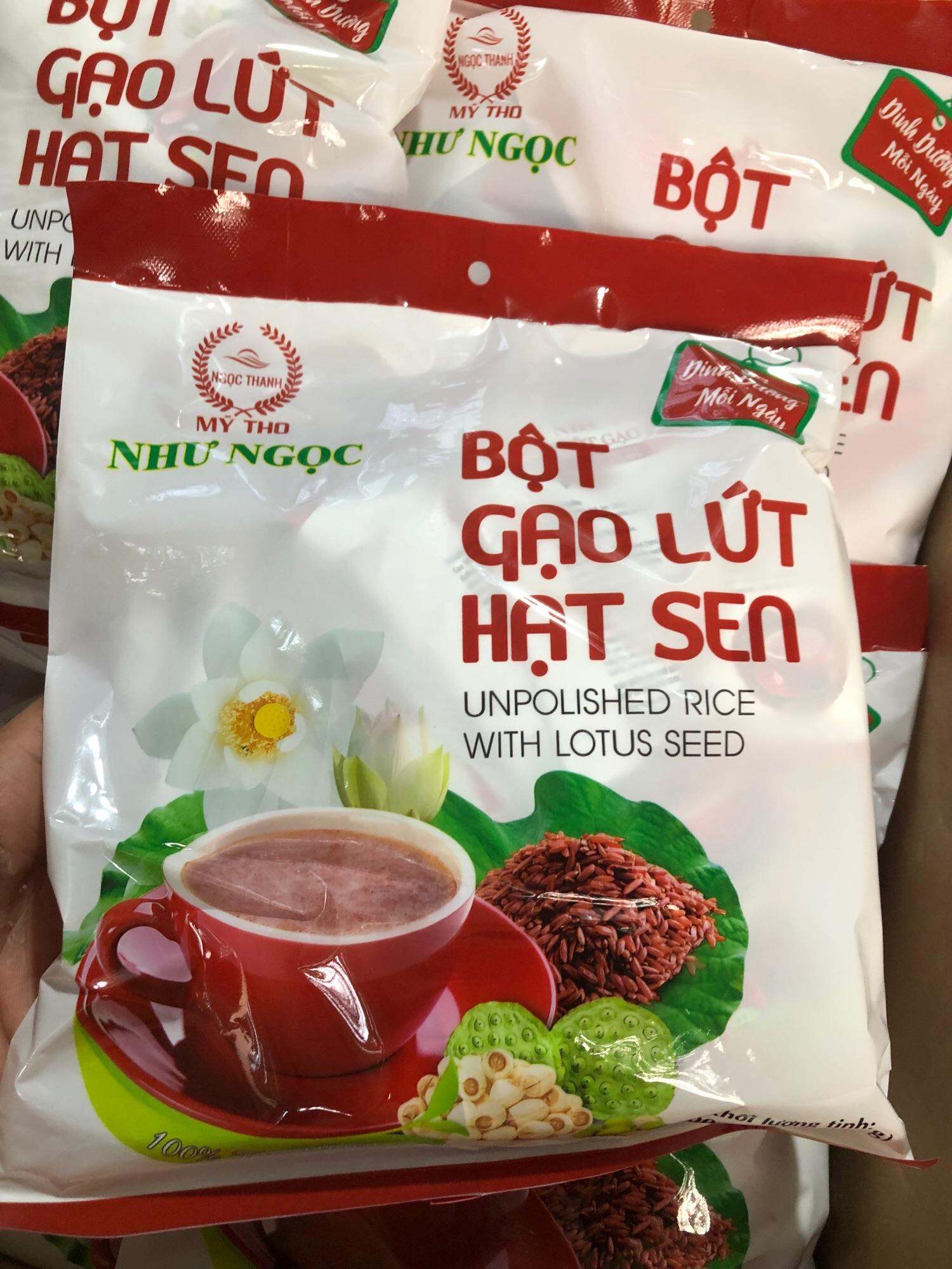 Combo 5 Bịch Bột gạo Lức Hạt Sen ( Như Ngọc gói 300g ) 10gói * 30g