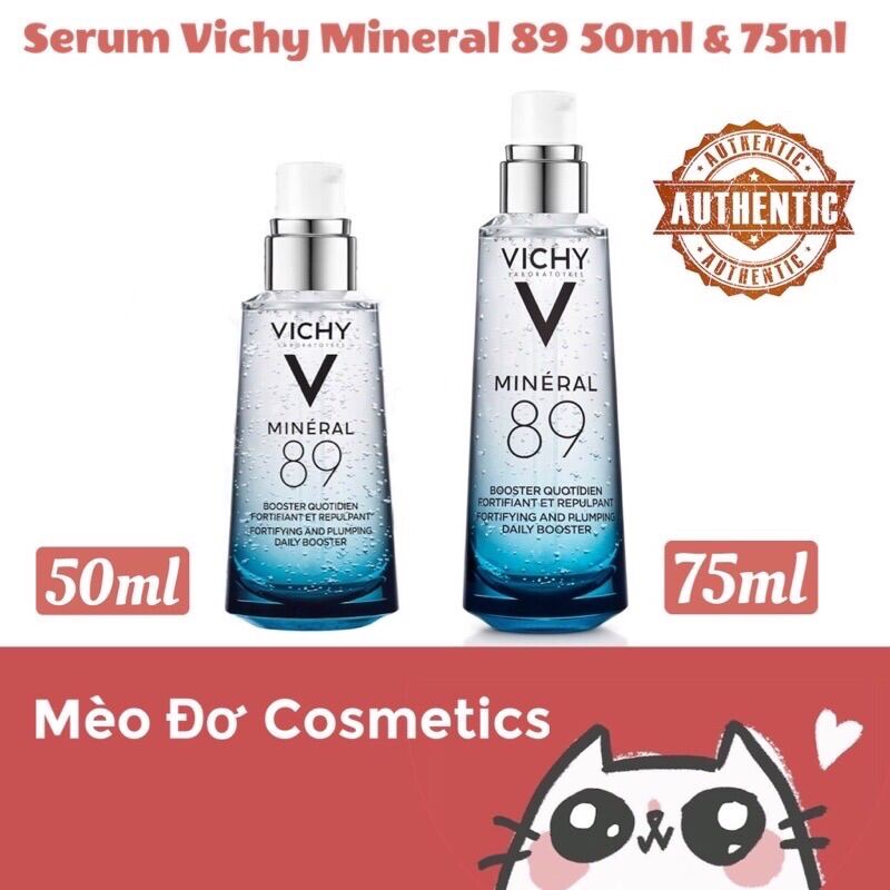 Serum Vichy Mineral 89 - Dưỡng Chất Kháng Cô Đặc Phục Hồi Da 50Ml & 75Ml