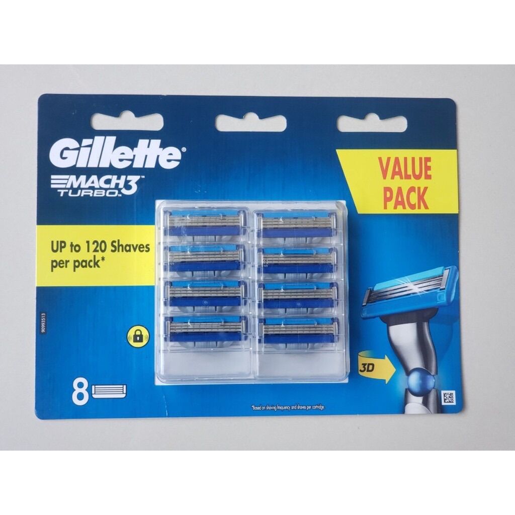 Hộp lưỡi Gillette mach 3 vỉ 8