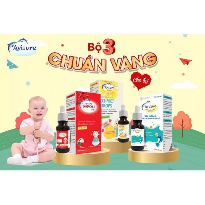Combo bộ 3 sản phẩm bổ sung dưỡng chất cho bé