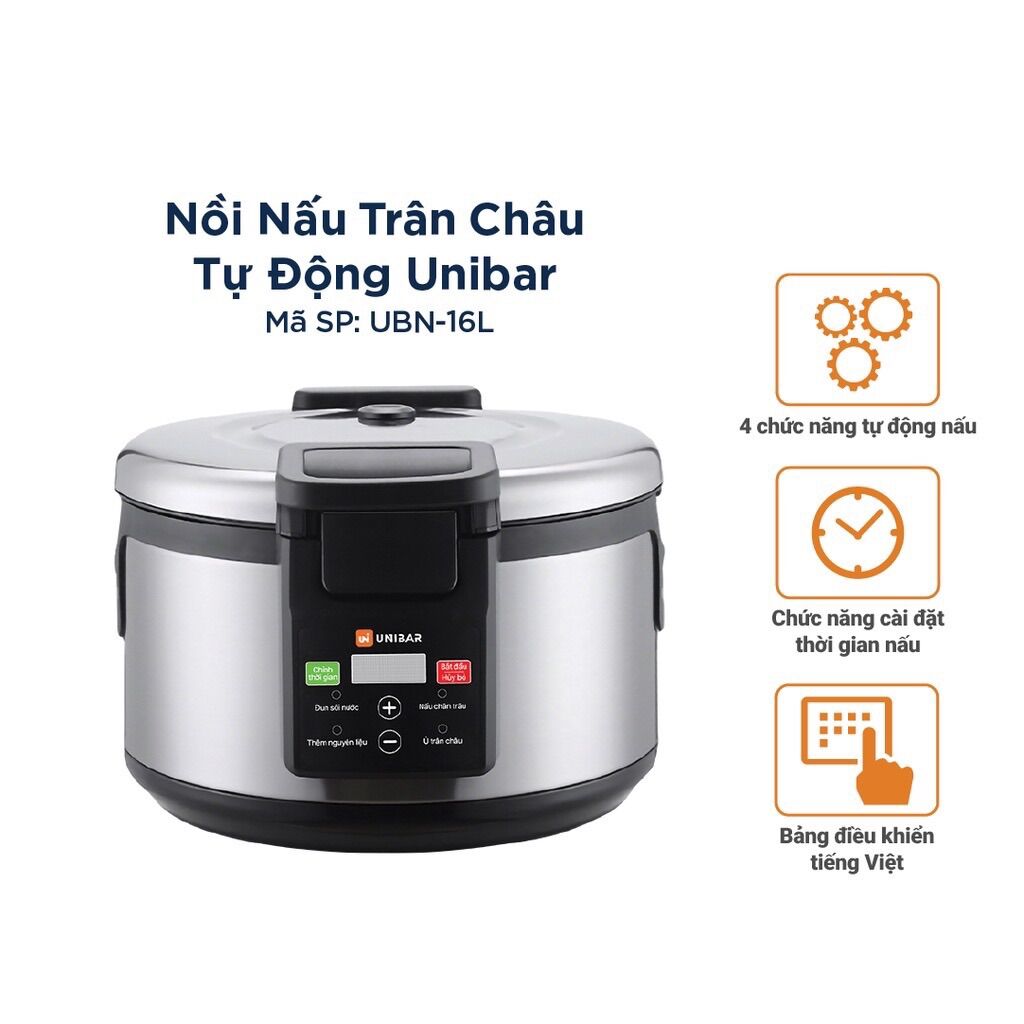 Nồi nấu trân châu tự động unibar 16l ubn-16l
