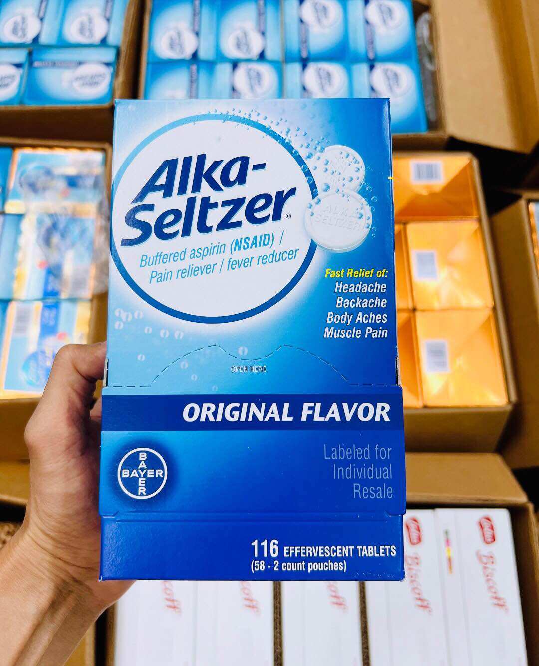 Viên sủi Mỹ Alka Seltzer hộp 116 viên