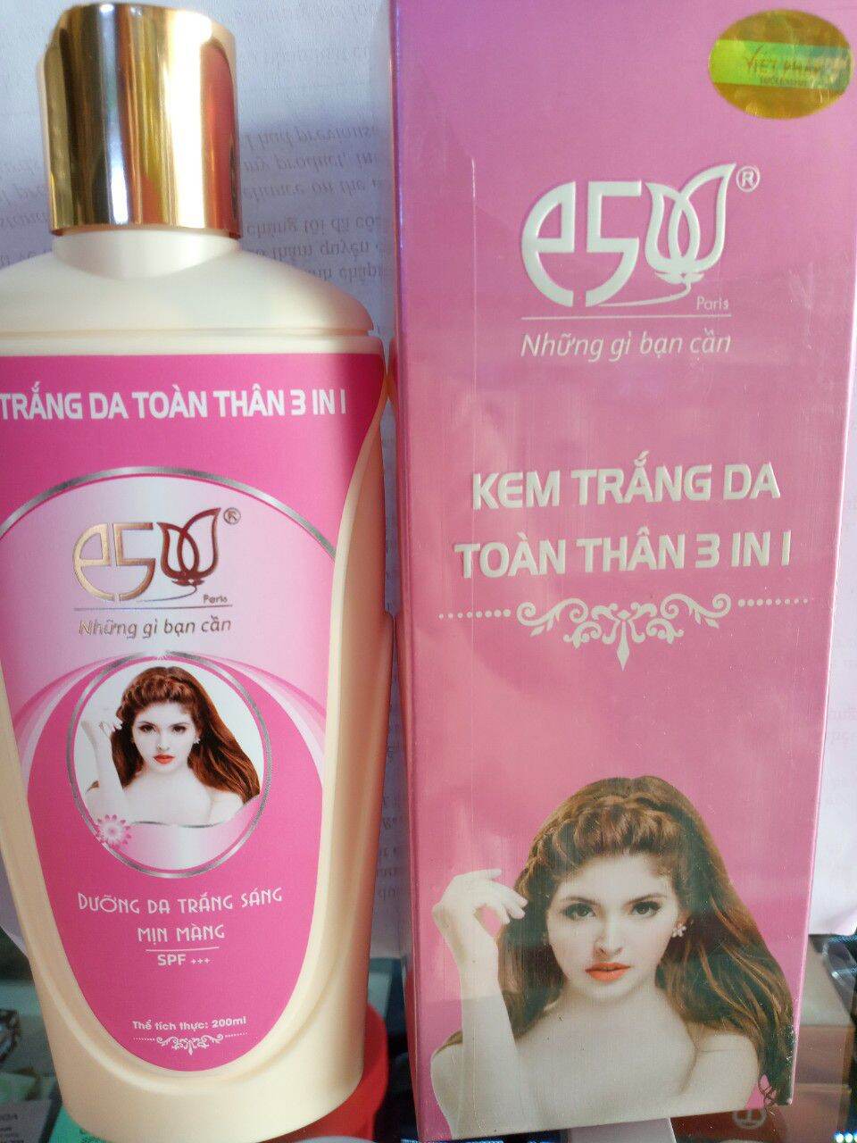 Kem e5 trắng da toàn thân 3 in 1