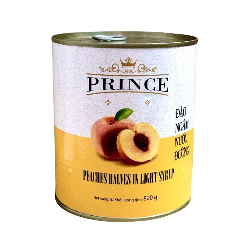 Đào Ngâm Prince - Lon 820g