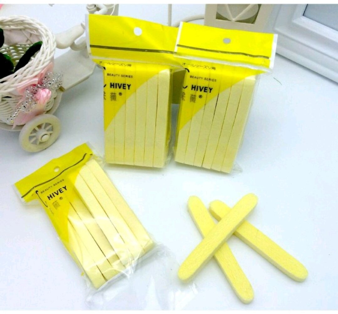Bọt Biển Rửa Mặt Bông Nở Chivey Nhật[ Túi 12 Miếng]