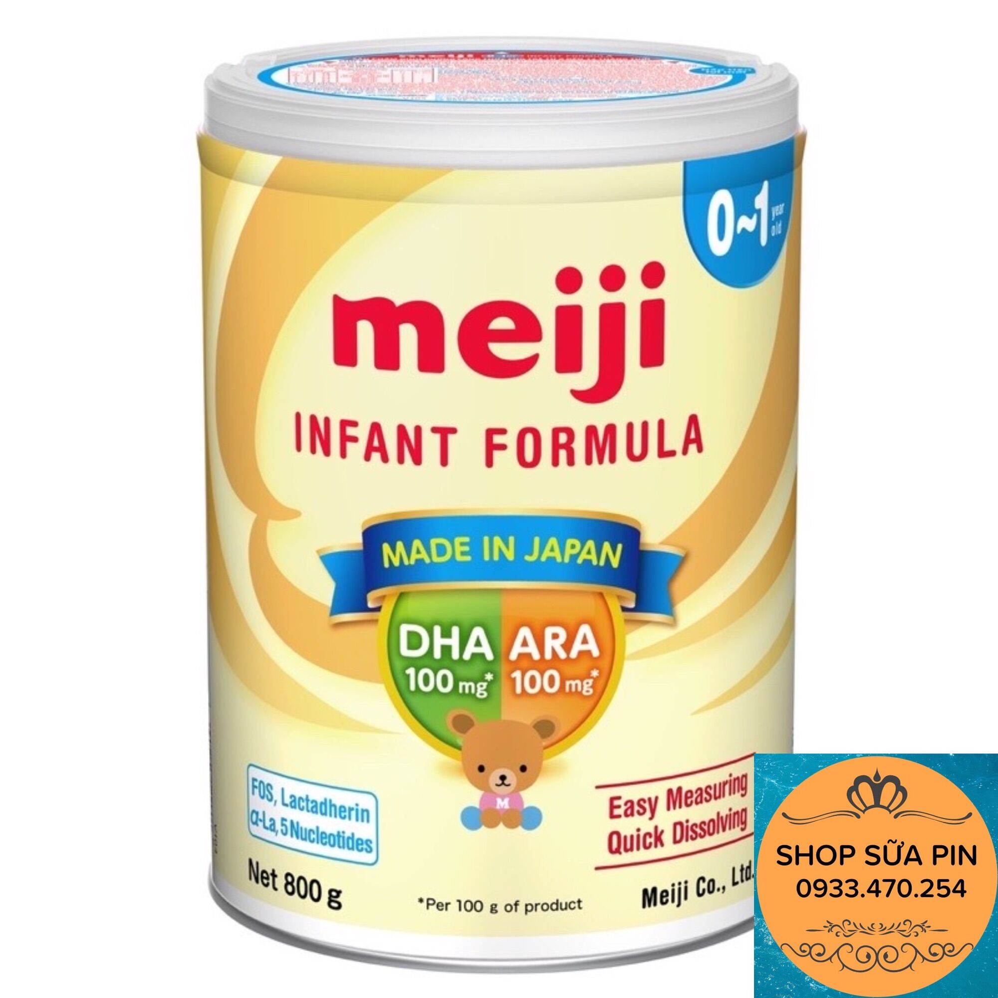Sữa bột meiji 0 - 1 tuổi lon 800g