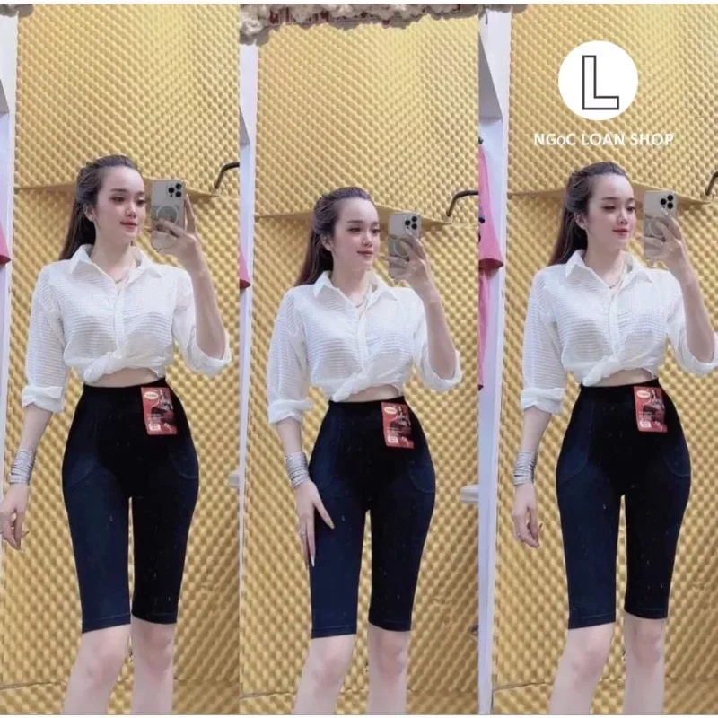 Quần ngố 5566 legging qc 2 túi chiều dài 53cm