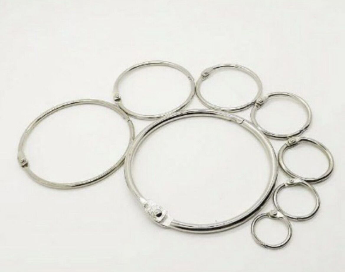 Móc còng, khoen vòng 30mm làm học liệu, sổ ghi chép