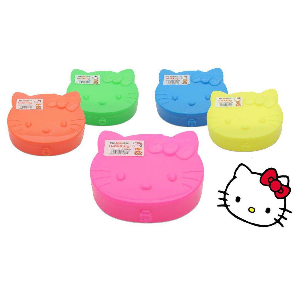 Dụng cụ học sinh - Hộp đựng phấn Hanson hình Hello Kitty dễ thương ngộ nghĩnh cho bé