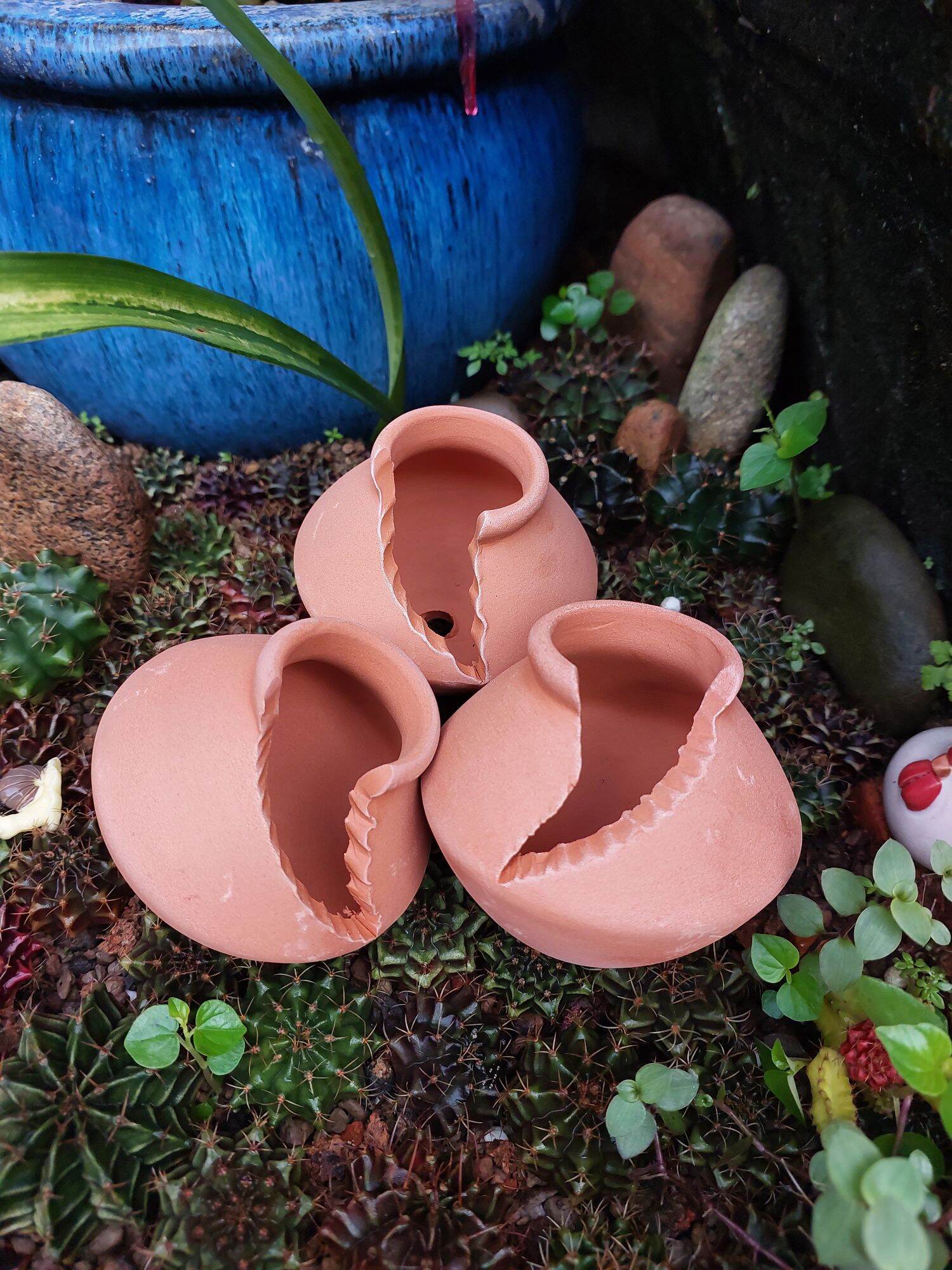 Chậu đất nung Bình Dương xẻ mini m 3 x 7.5