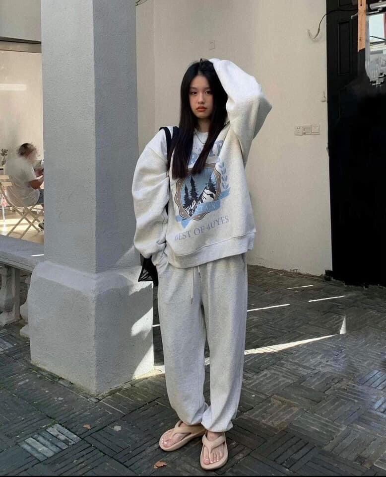 Set bộ nỉ ngoại FORUYES 🌸DAQUY20🌸sét bộ nỉ ngoại Unisex bao chất không xù