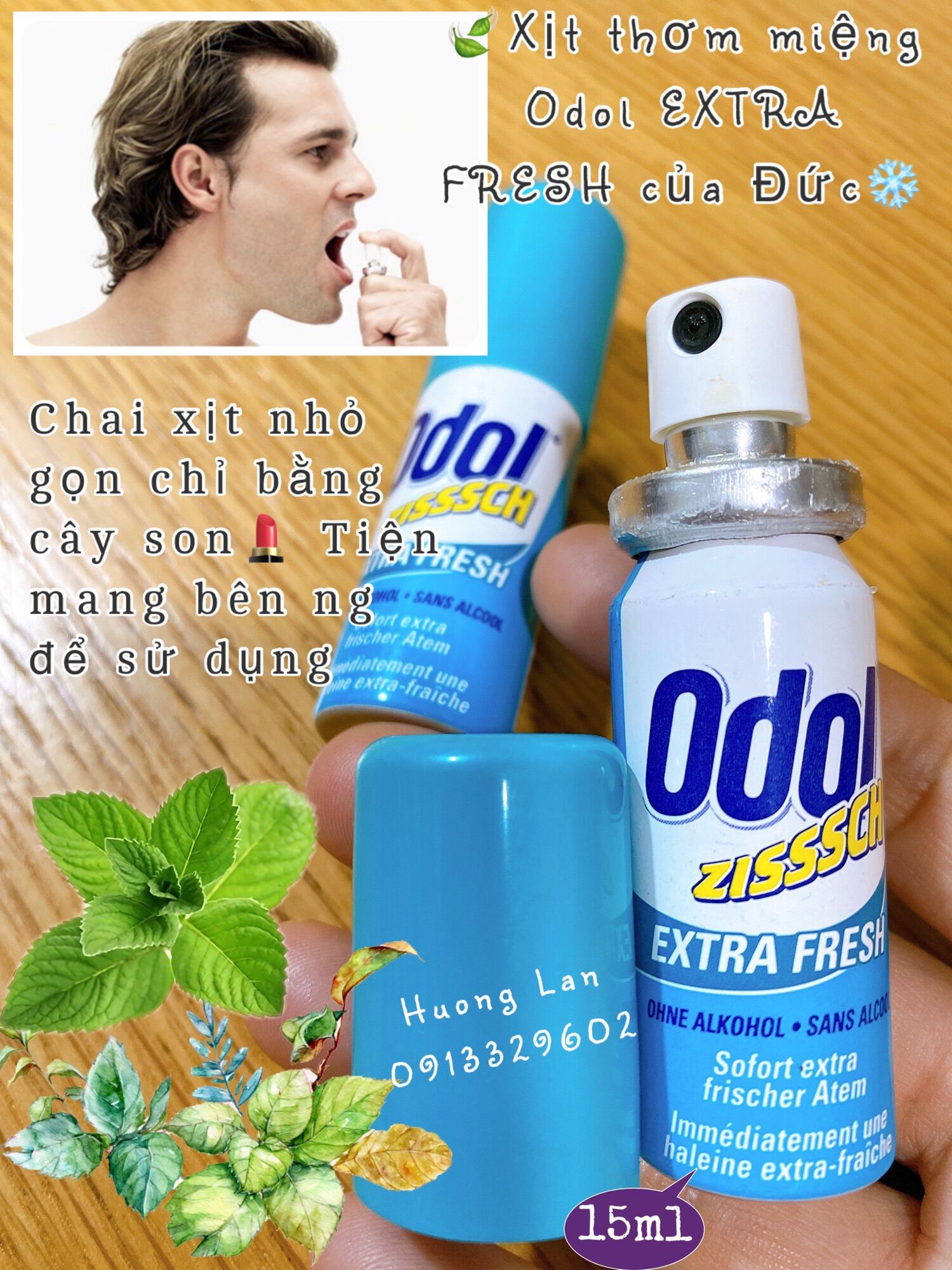 Chai Xịt Thơm miệng bỏ túi Odol Đức