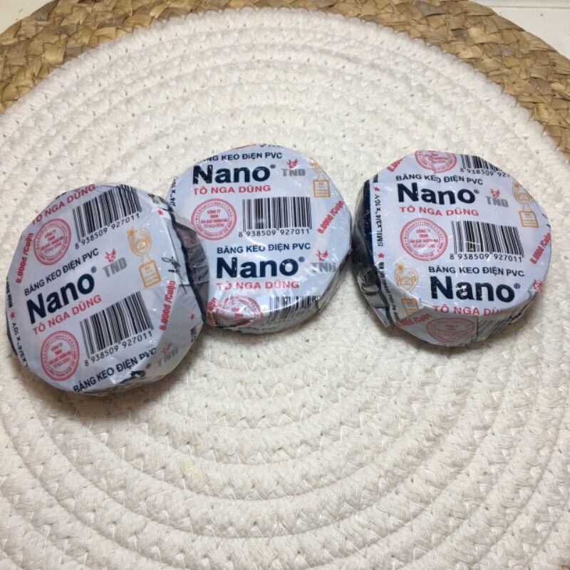 Băng dính điện đen Nano 10y ( 1 cây ) 10 cuộn