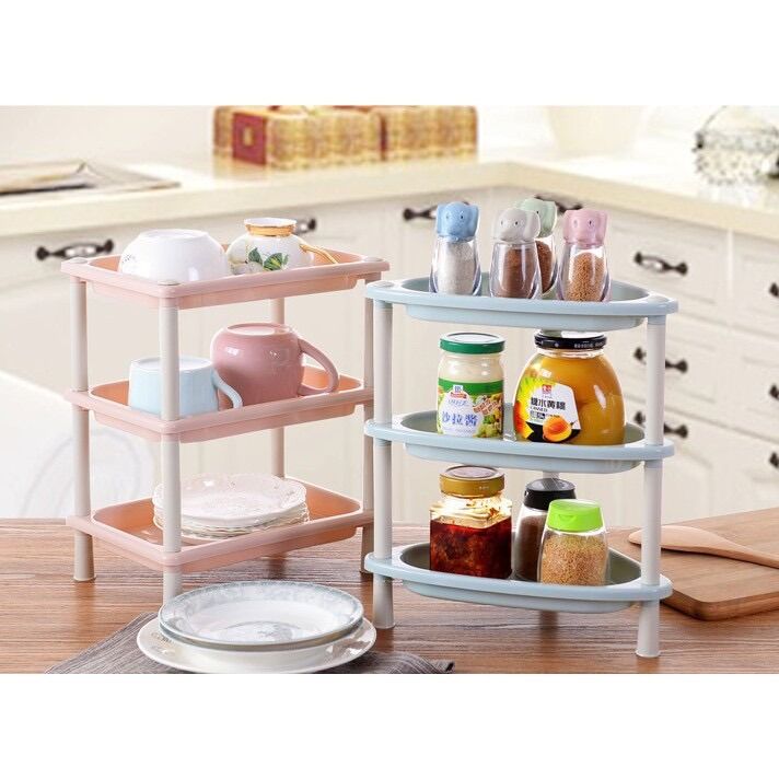 Kệ nhựa nhà tắm đa năng chia 3 tầng nhà bếp kệ đựng mỹ phẩm thông minh chống thấm nước chipchipgiadung ke nhua nha tam nha bep ke da nang chong tham nuoc