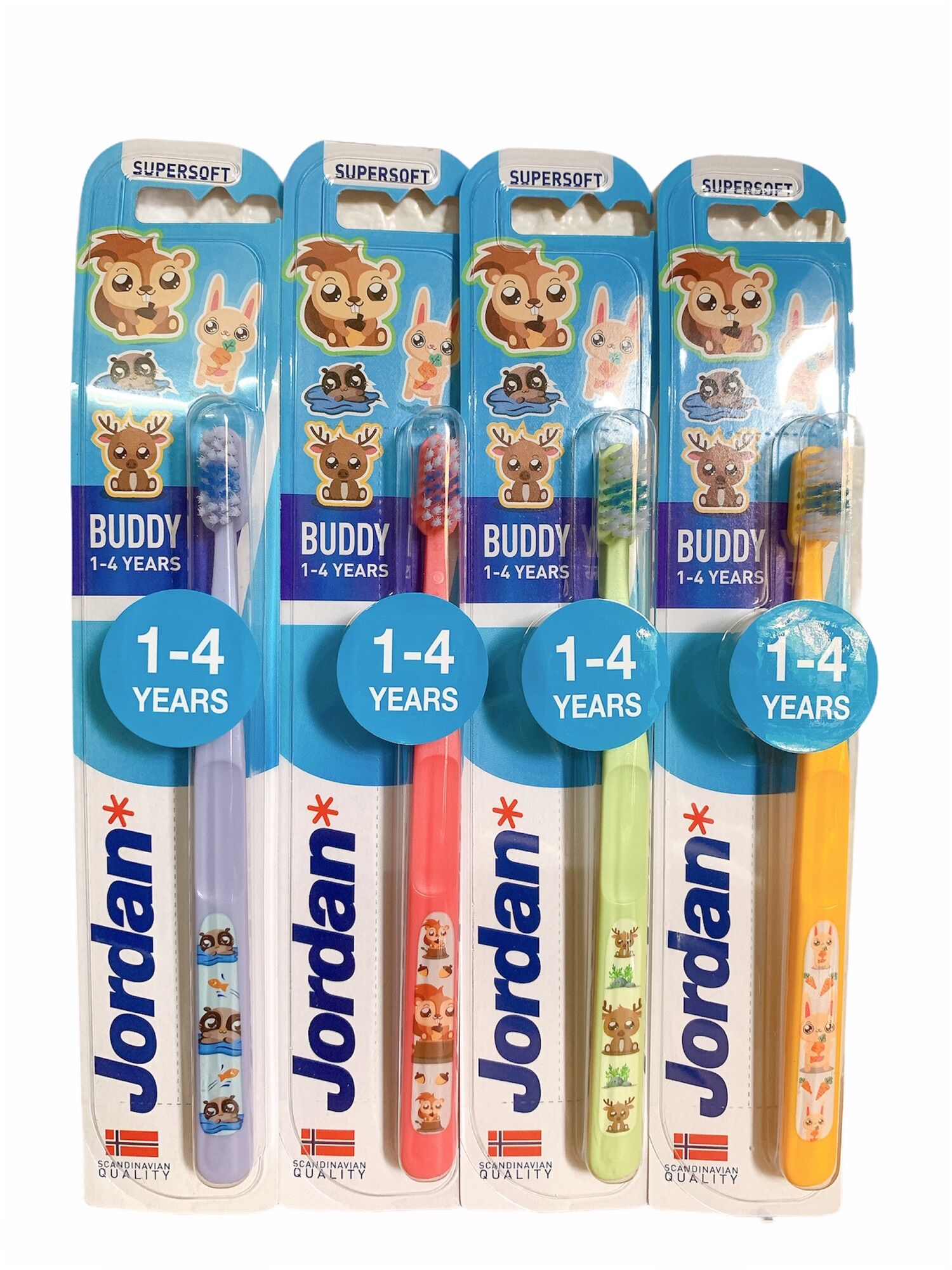 Bàn Chải Đánh Răng Jordan Buddy Supersoft Cho Bé 1-4 Tuổi Hàng Malaysia