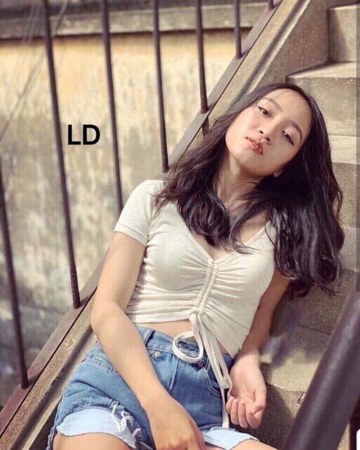 Áo croptop rút dây nh1