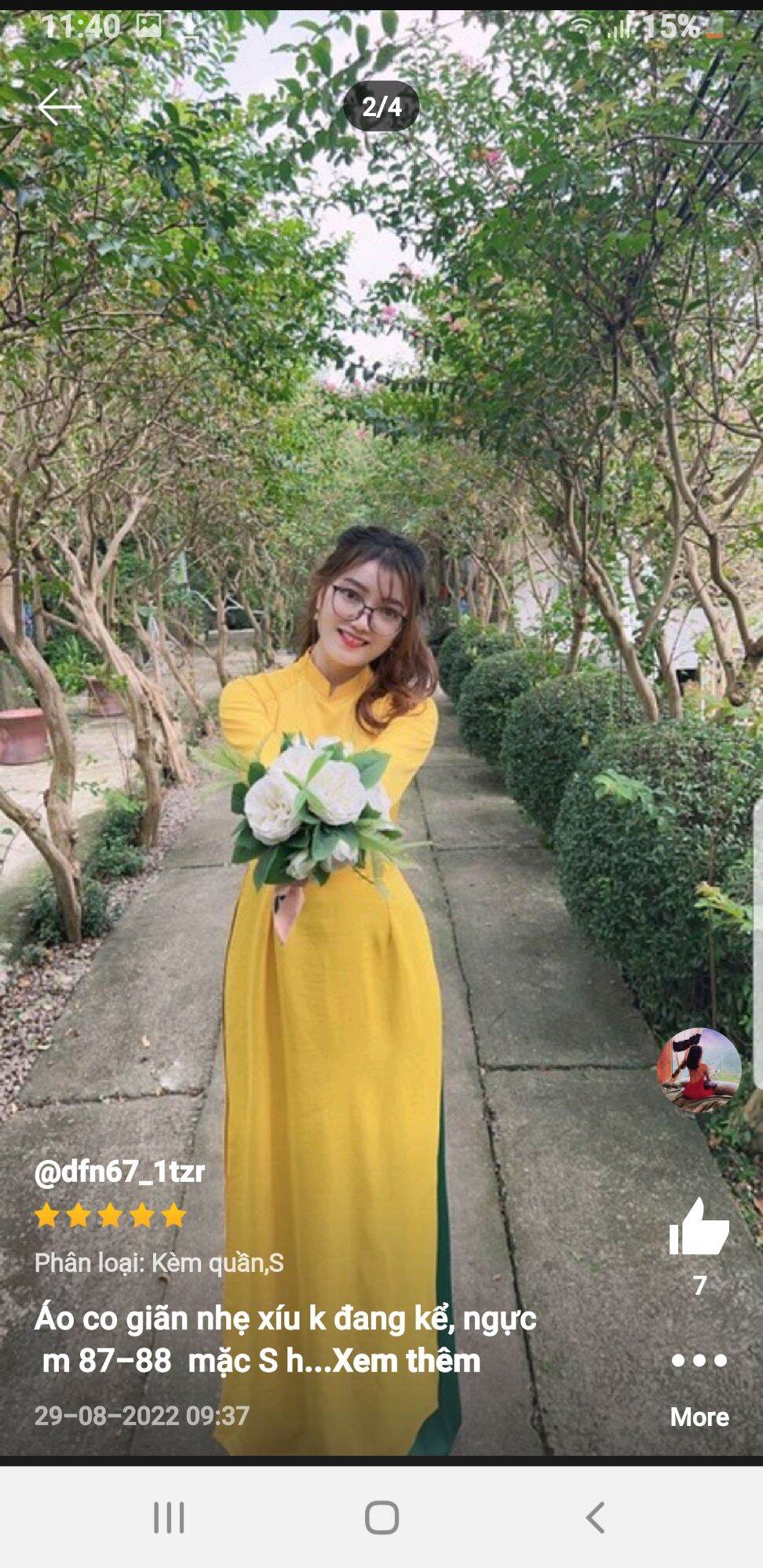 áo dài thêu tây thi vàng thủ công