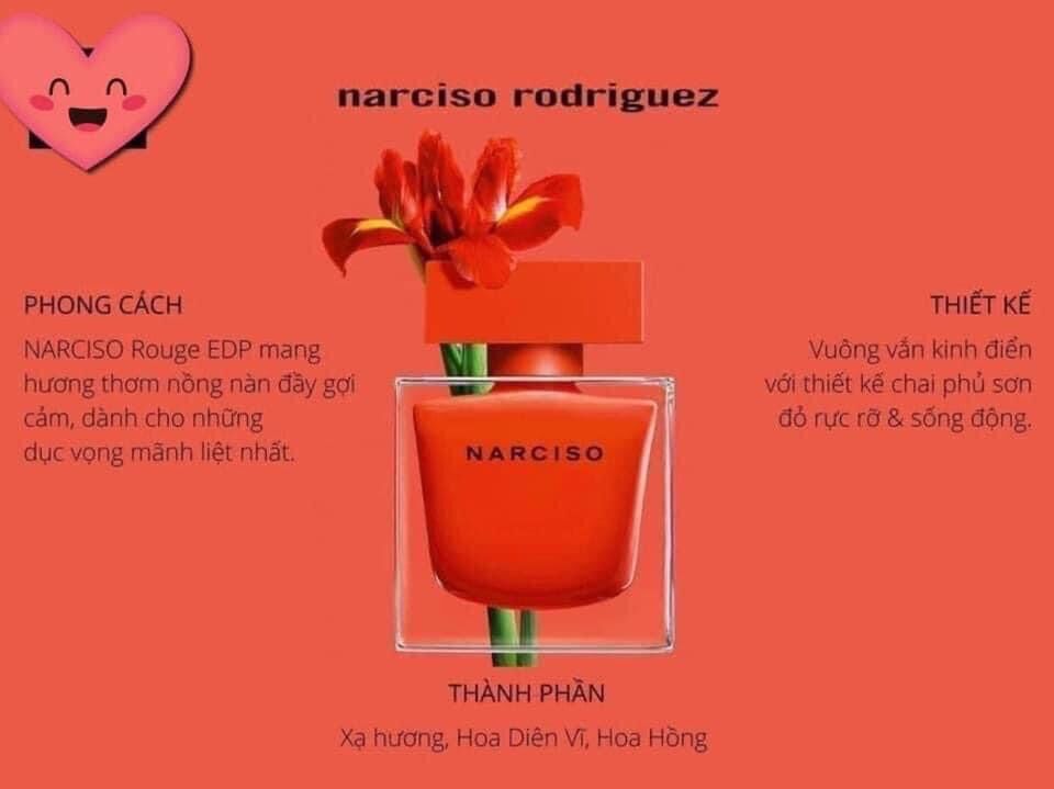 [MẪU THỬ] Nước Hoa Nữ Narciso Rouge EDT 10ml [chính hãng]