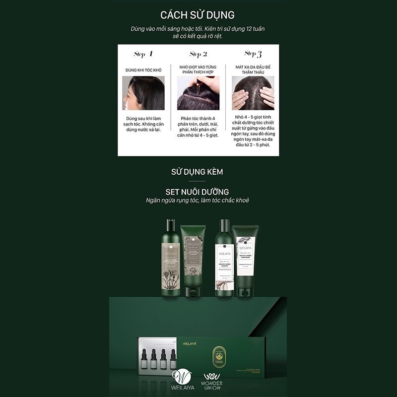 Tinh chất serum kích thích mọc tóc nhanh Weilaiya