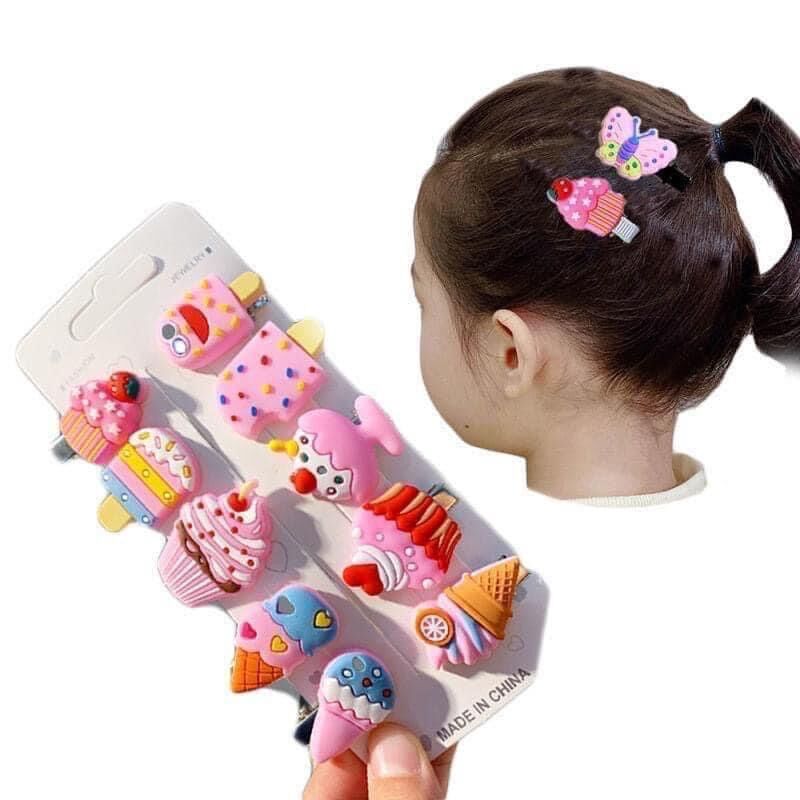 [HCM]Vĩ 10 kẹp tóc hình dễ thương cho bé (GIAO MẪU NGẪU NHIÊN)