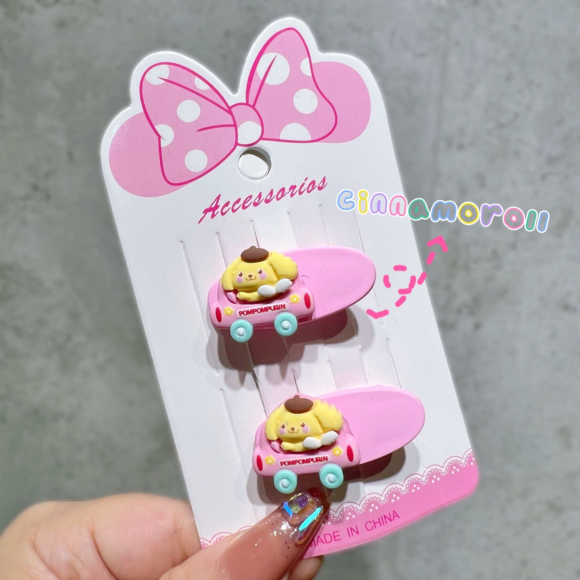 SET 2 KẸP TÓC HELLO KITTY GẤU LOTSO CHO BÉ