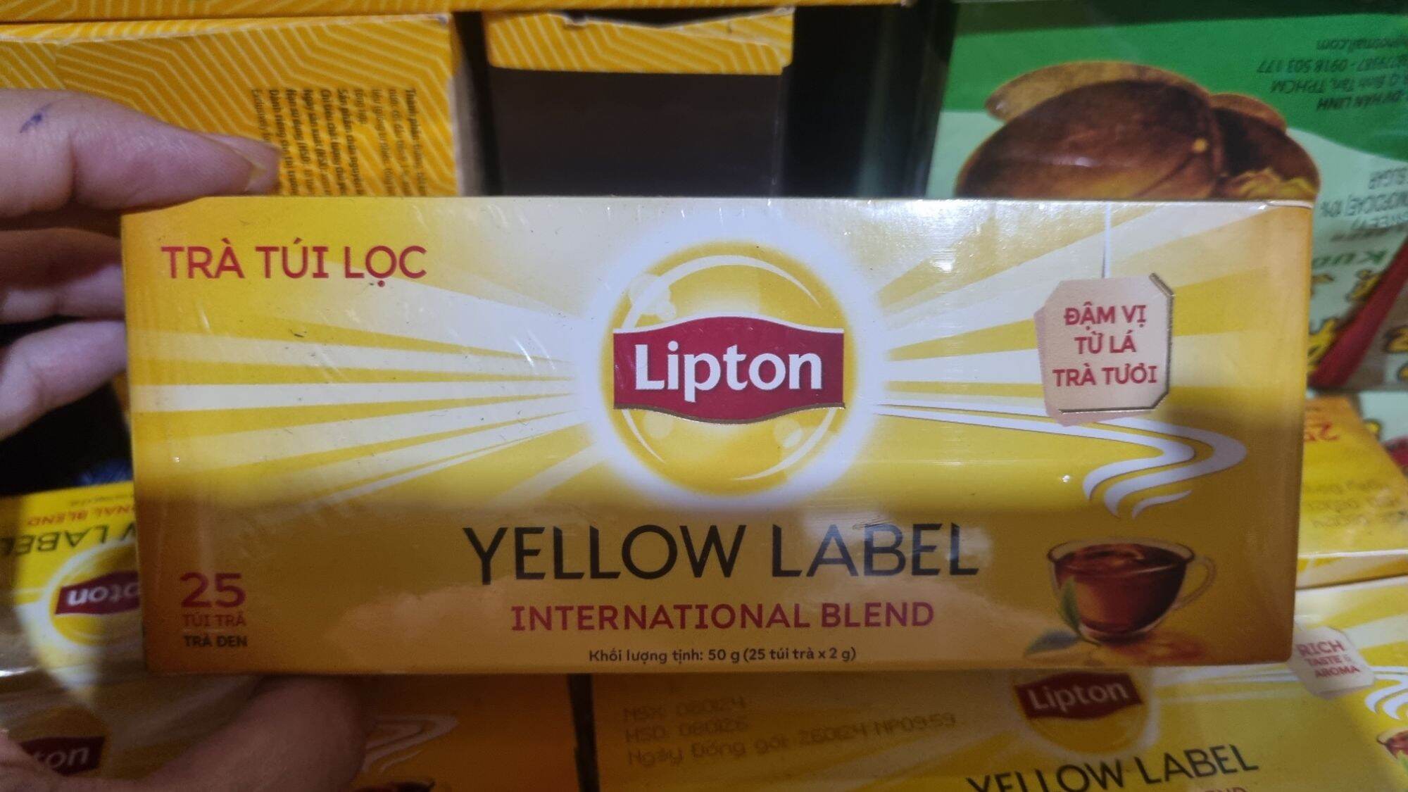 Trà Lipton nhãn vàng túi lọc 25 gói x 2g