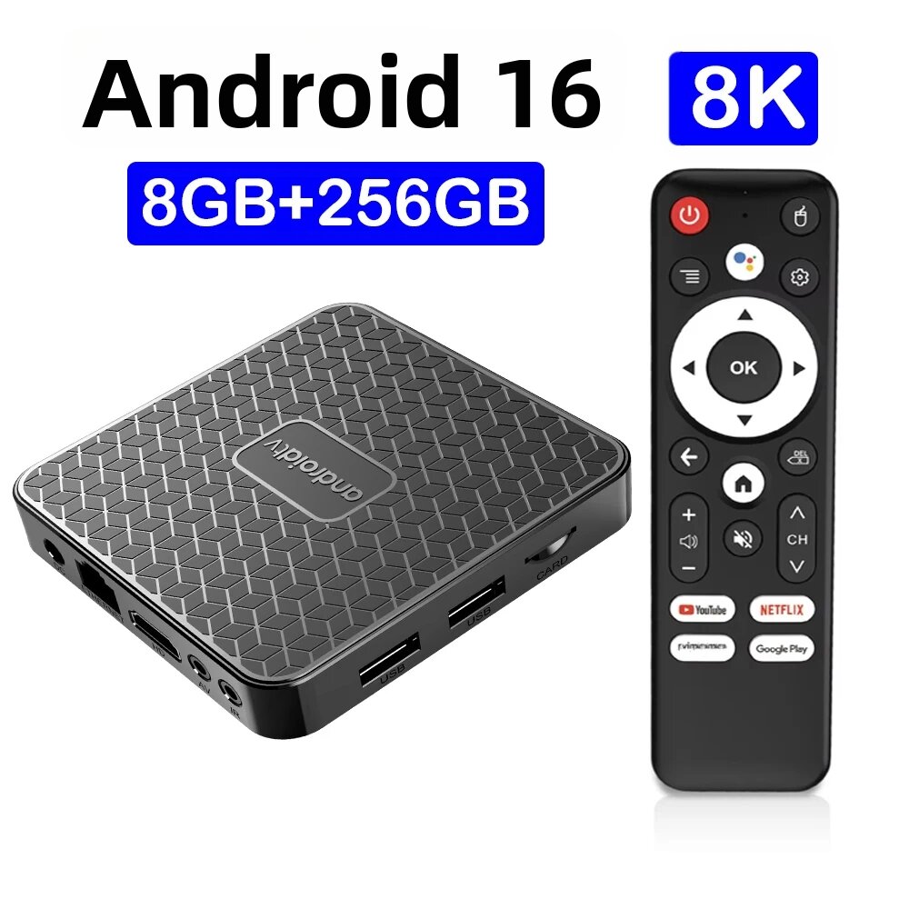 Hộp Giải Mã Truyền Hình Thông Minh T8S Android 11 RK3518 8K Media Player WiFi6 Google Assistant RAM 4GB/8GB ROM 128GB/256GB HDMI 2.0 Hệ Thống Giải Mã Truyền Hình Gia Đình