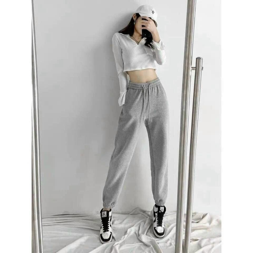 Quần jogger nữ len tăm ZARA