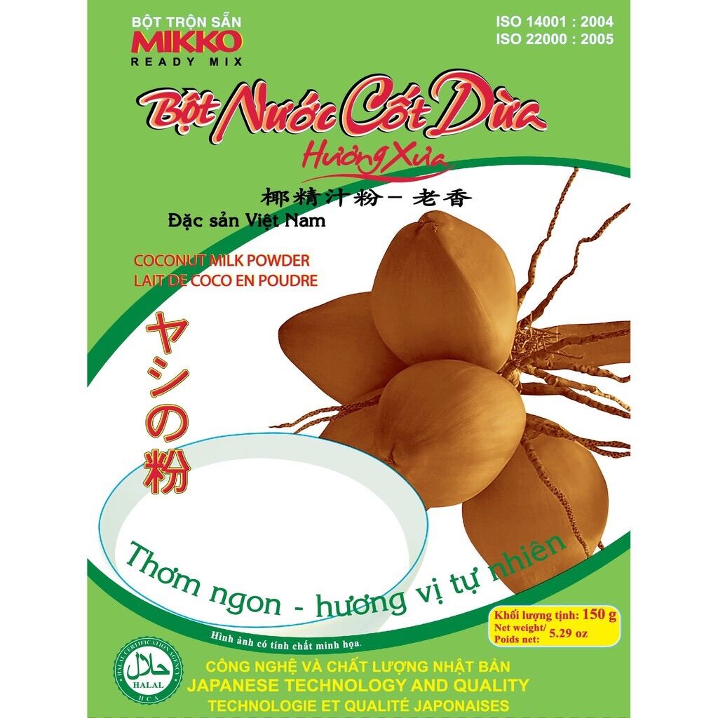 Combo 3 bột nước cốt dừa mikko hương xưa 150g