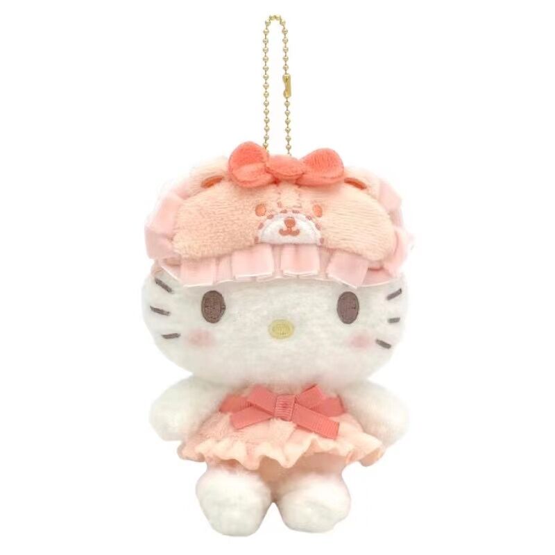 Đồ Chơi Búp Bê Nhồi Bông Dễ Thương Kawaii Sleepwear Mask Keychain Cuddly Plush Toy Gấu Chó Gấu Bông 