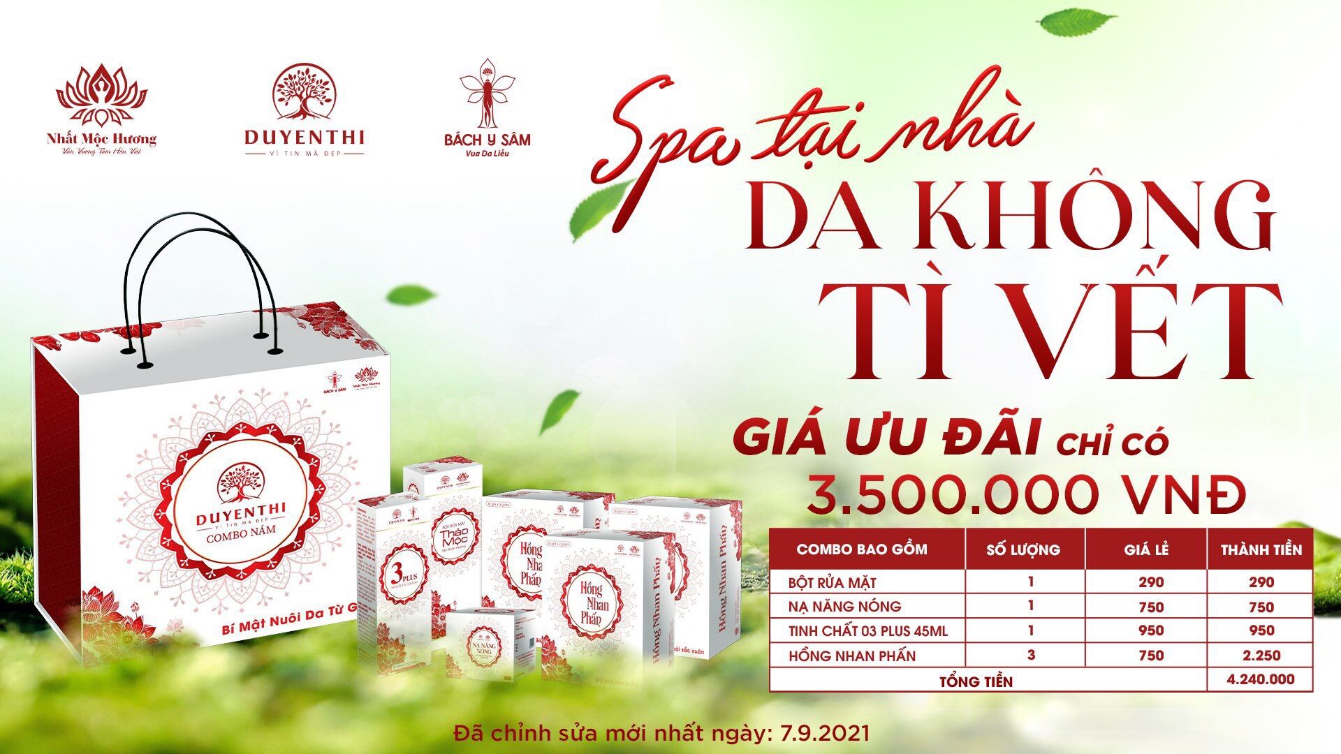 COMBO ĐIỀU TR.ị  NÁM TẠI NHÀ { BÁCH Y SÂM }
