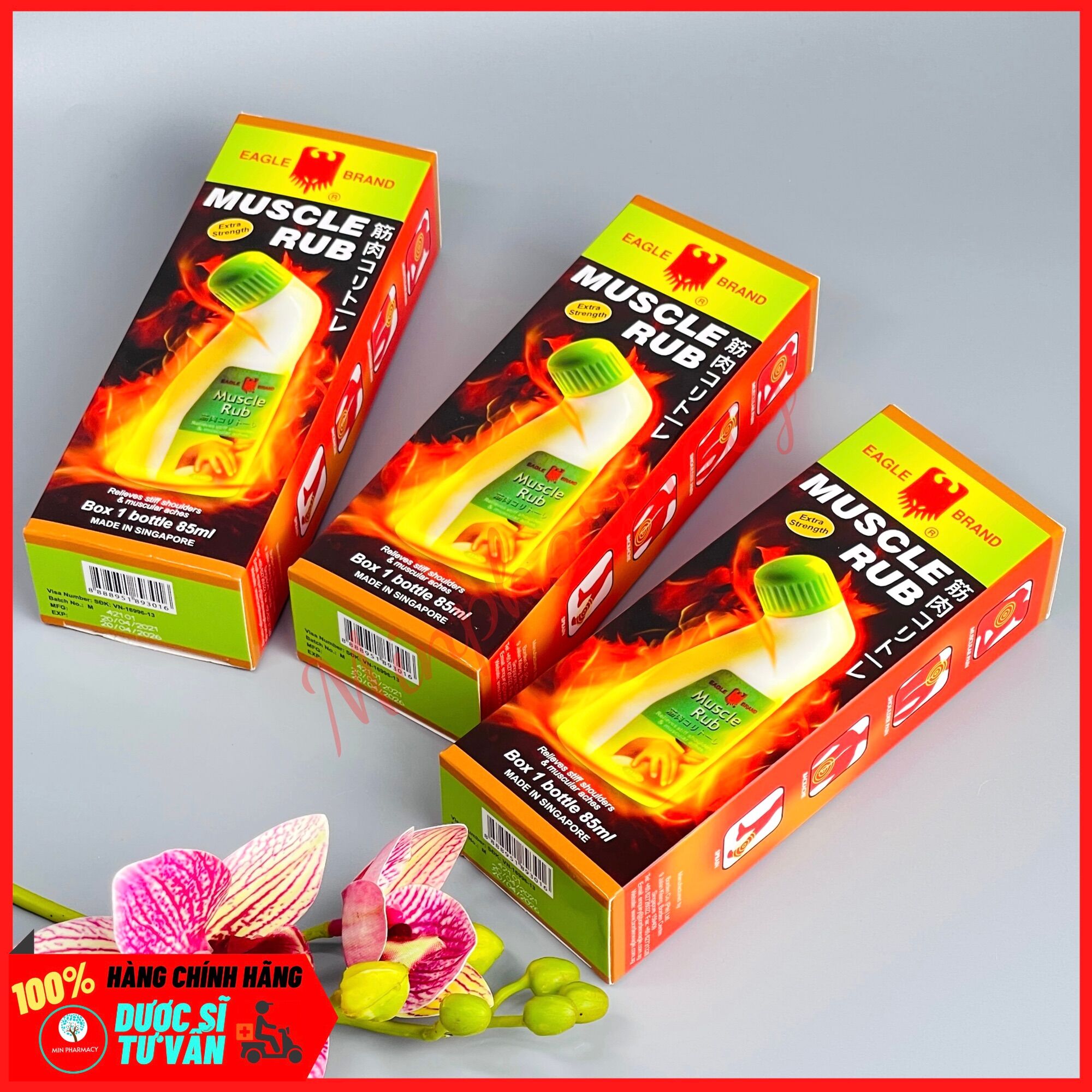 Dầu Nóng Xoa Bóp Con Ó Dạng Lăn EAGLE MUSCLE RUB 85ml