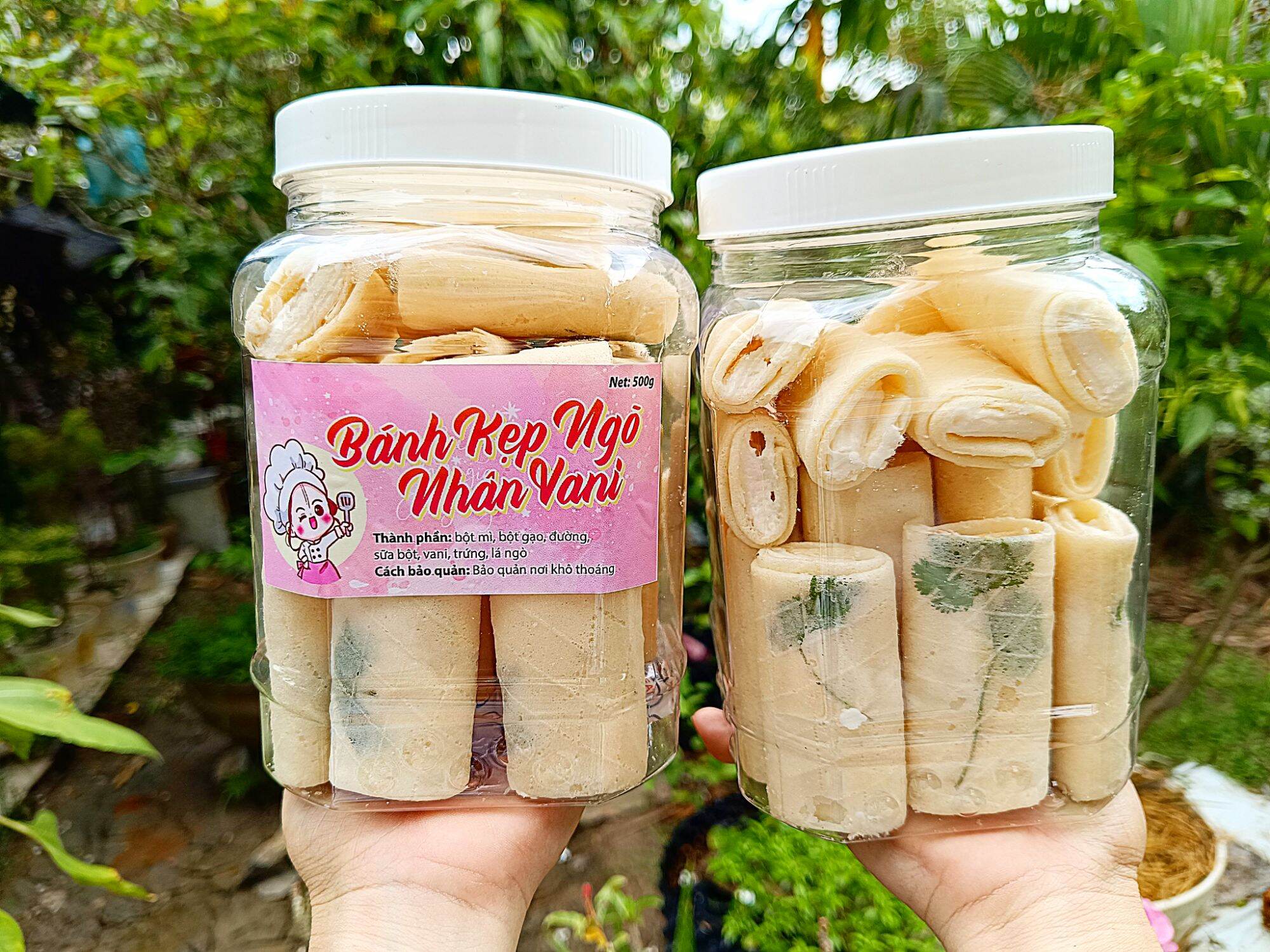 Bánh kẹp ngò nhân kem 1kg
