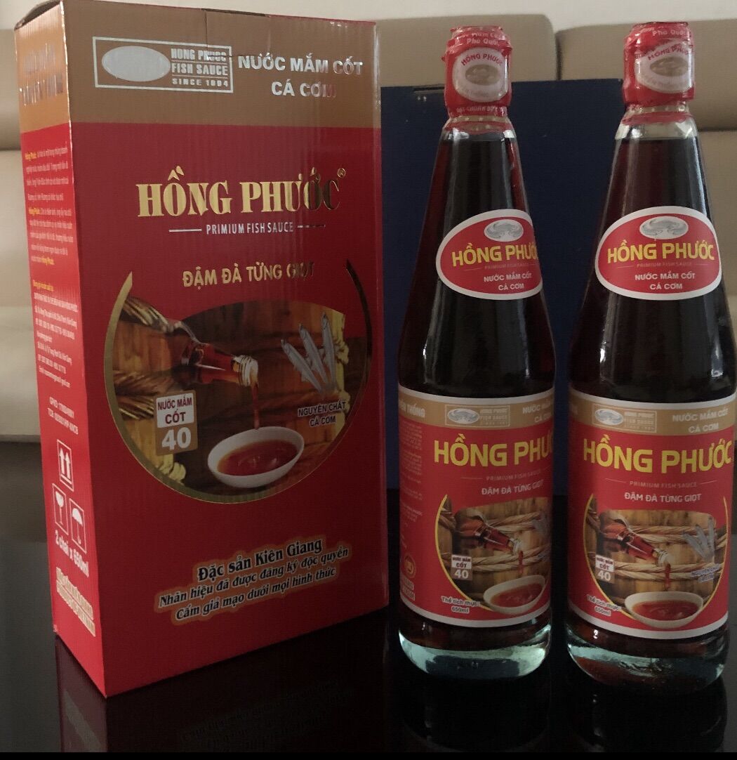 Nước mắm hồng phước -kiên giang - 40n đạm, 650ml/ chai - hộp 2 chai