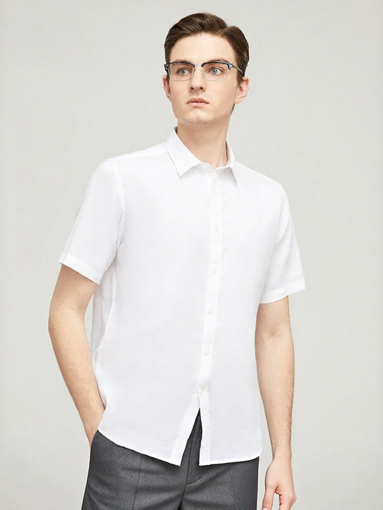 Youngor | Elastic Linen Summer Men's Business Casual Comfortable Breathable Linen Short Sleeve Shirt Giá 1,393,000 Đồng*Miễn phí vận chuyển