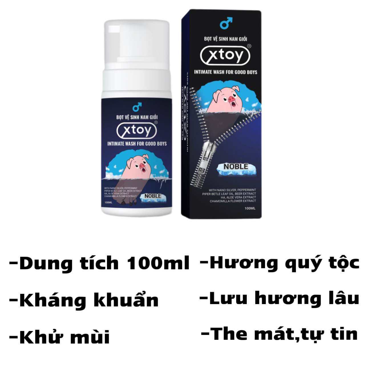 HOÀN TIỀN 15 Bọt vệ sinh nam giới XTOY Dung dịch tạo bọt 100ml