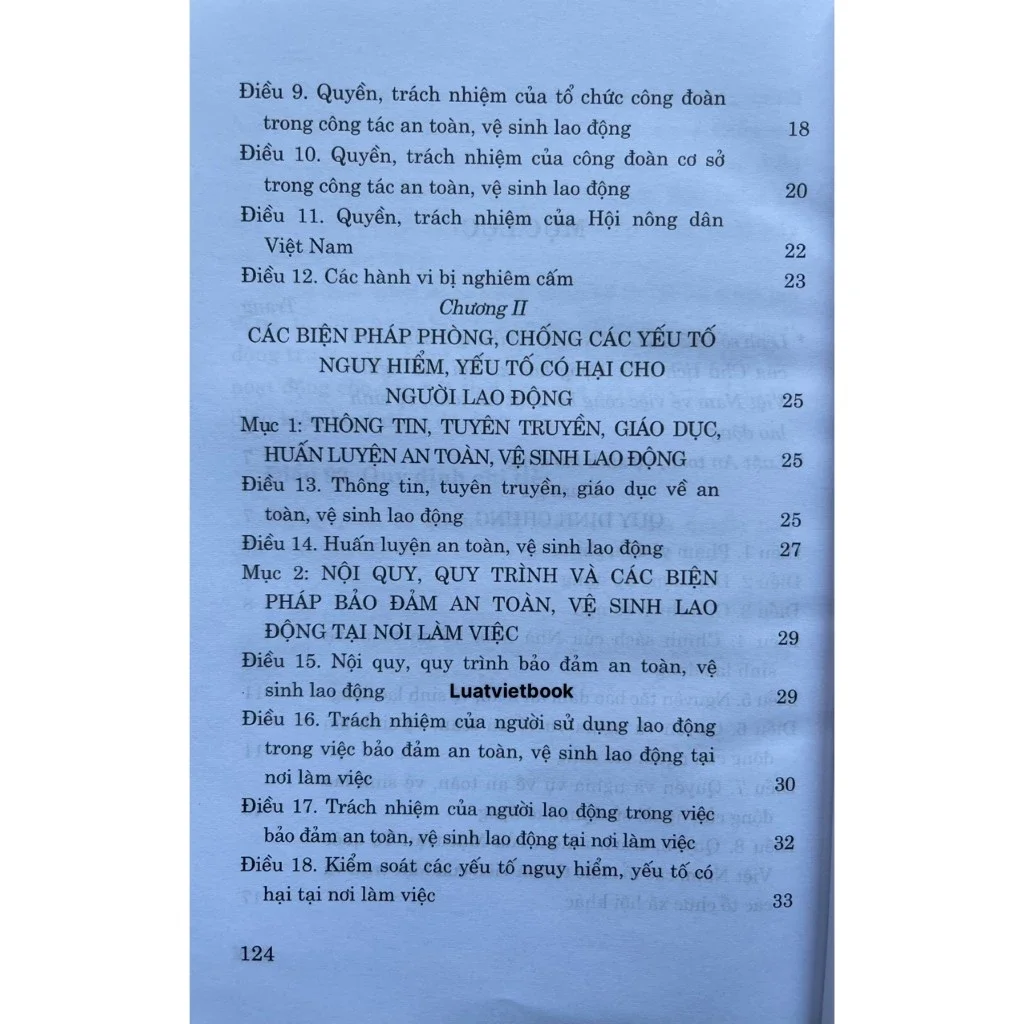 Luật An Toàn Vệ Sinh Lao Động ( Hiện hành )