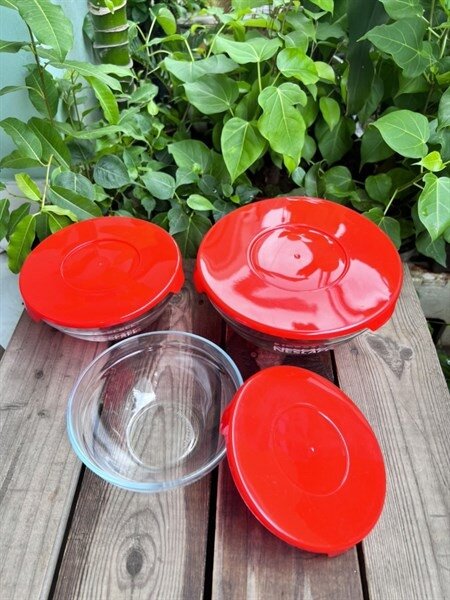 bộ 3 thố thủy tinh có nắp