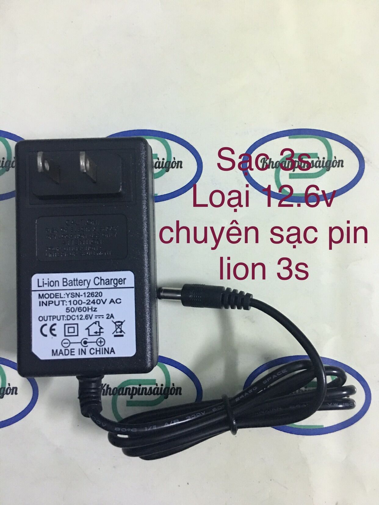 Sạc pin lion 12.6vol 2a , loại ok